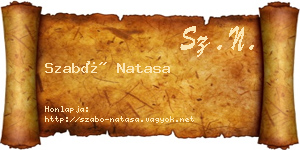 Szabó Natasa névjegykártya