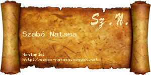 Szabó Natasa névjegykártya